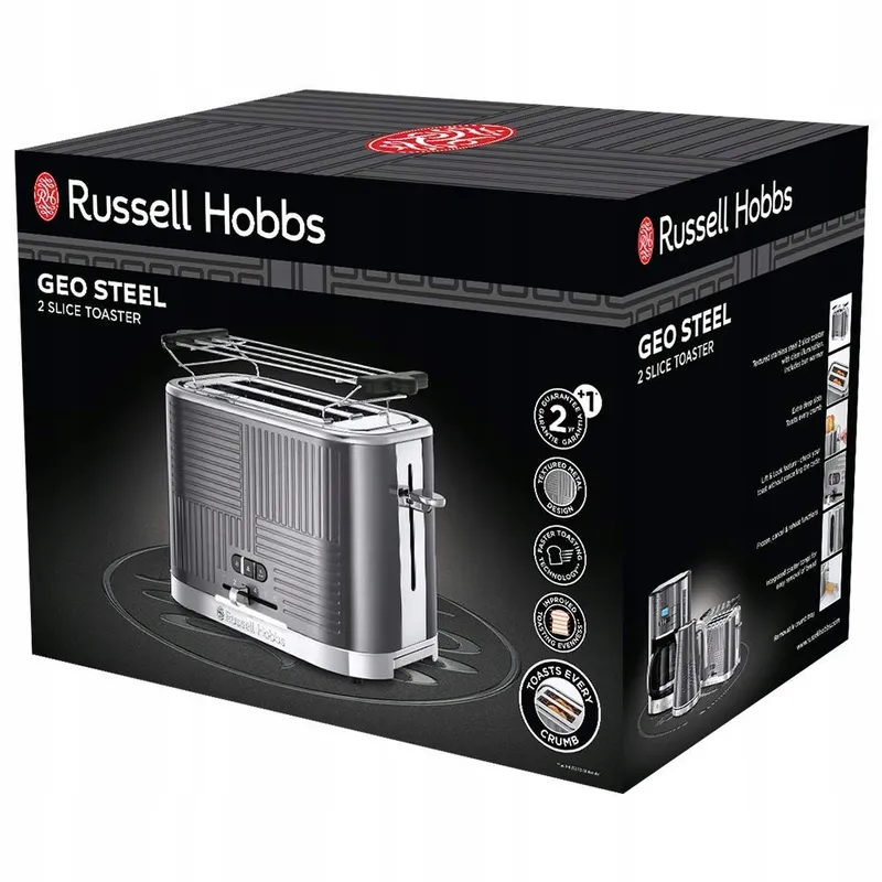 RUSSELL HOBBS Broodrooster 2 Sneden RVS Brede Sleuven 6 Standen 1640W — foto 2