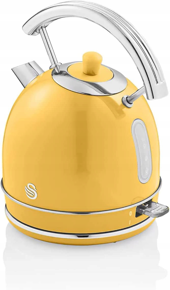 SWAN Retro Waterkoker 1,8L Vintage Draadloos Geel