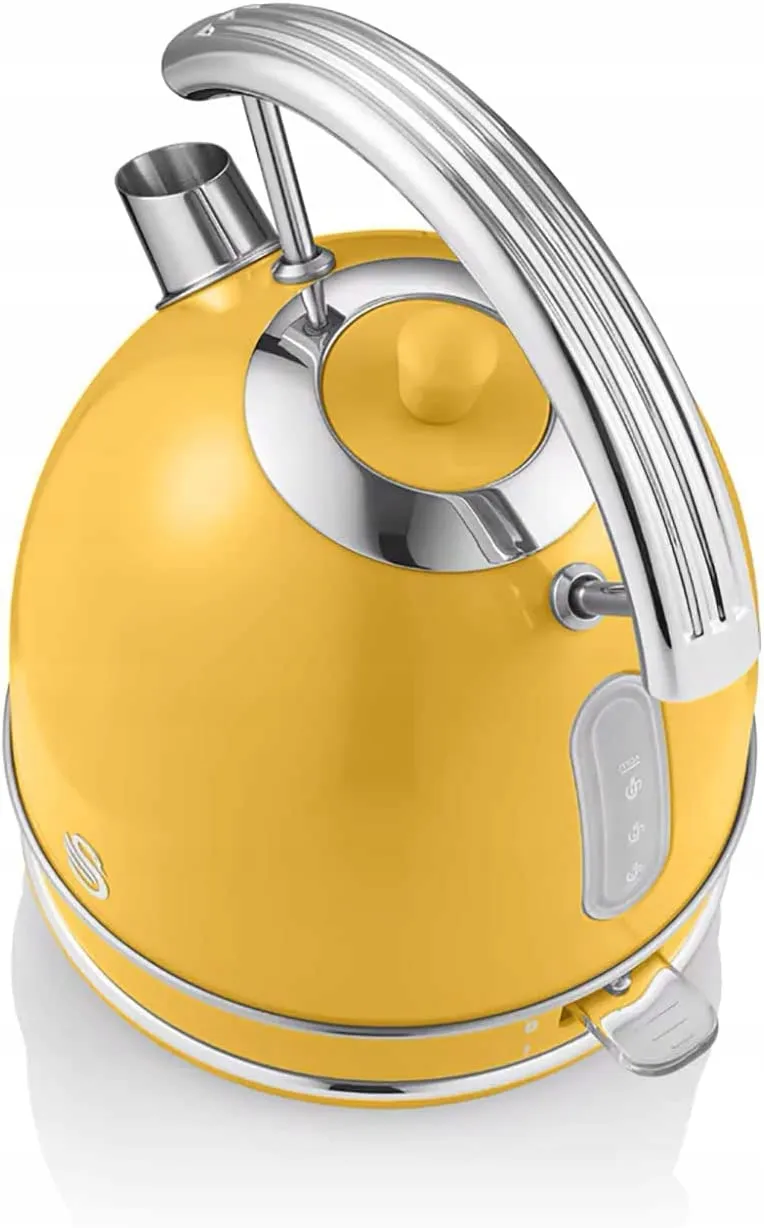 SWAN Retro Waterkoker 1,8L Vintage Draadloos Geel — foto 6