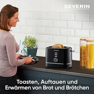 SEVERIN Broodrooster 2 Sneden 850W Zwart — miniatuur 3