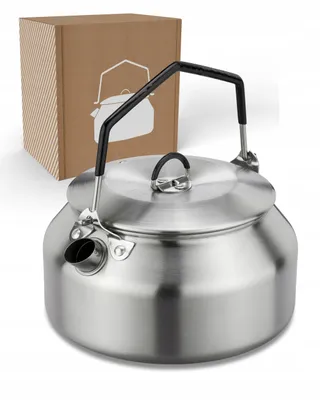 LAMBDA COFFEE Geysir Waterketel 1L Roestvrij Staal Camping — miniatuur 1