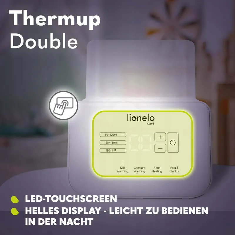 LIONELO Thermup Flessenwarmer 2 Flessen Sterilisatie Defrost — foto 4