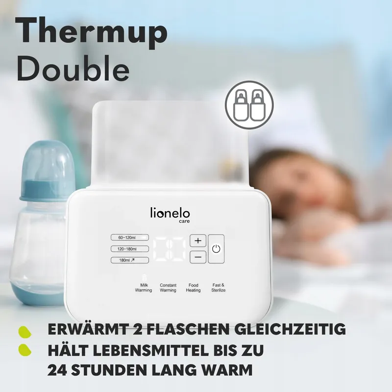 LIONELO Thermup Flessenwarmer 2 Flessen Sterilisatie Defrost — foto 3