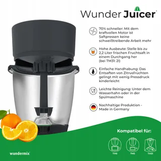 WUNDERMIX WunderJuicer Sapmaker Voor Thermomix TM6 TM5 TM31 — miniatuur 2