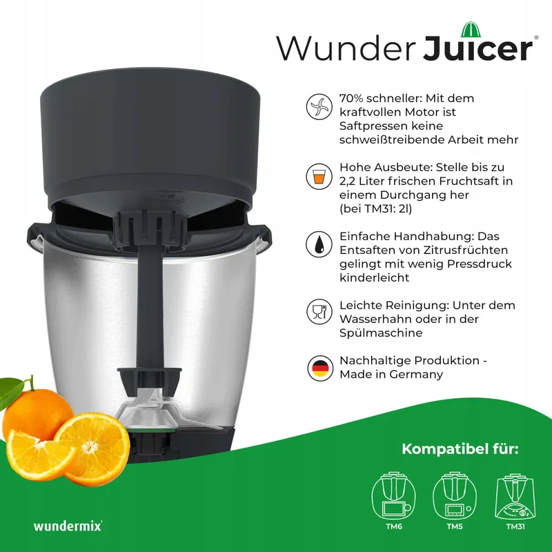 WUNDERMIX WunderJuicer Sapmaker Voor Thermomix TM6 TM5 TM31 — foto 2
