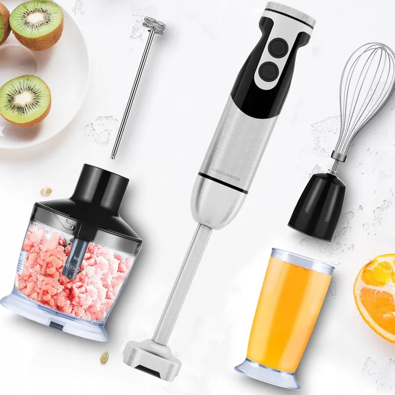 MEGAWISE Pro Titanium 5-in-1 Staafmixer 400W 12 Snelheden Zwart — foto 2