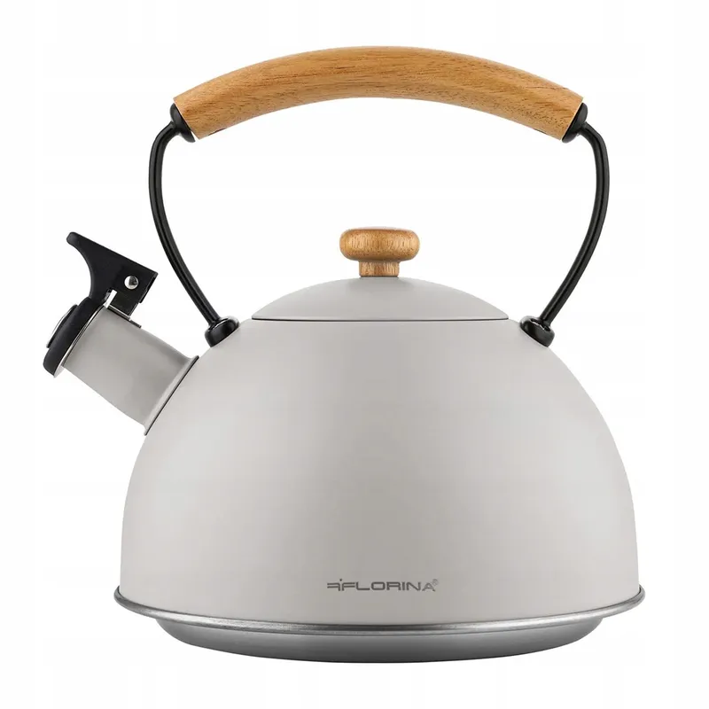 FLORINA Waterketel 2,3L Grijs Houten Handvat Inductie Gas Elektrisch — foto 1