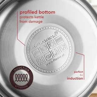 FLORINA Waterketel 2,3L Grijs Houten Handvat Inductie Gas Elektrisch — miniatuur 4