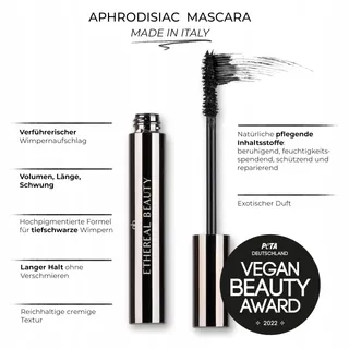 ETHEREAL BEAUTY Mascara Zwart Veganistisch Verlenging Volume 7ml — miniatuur 3
