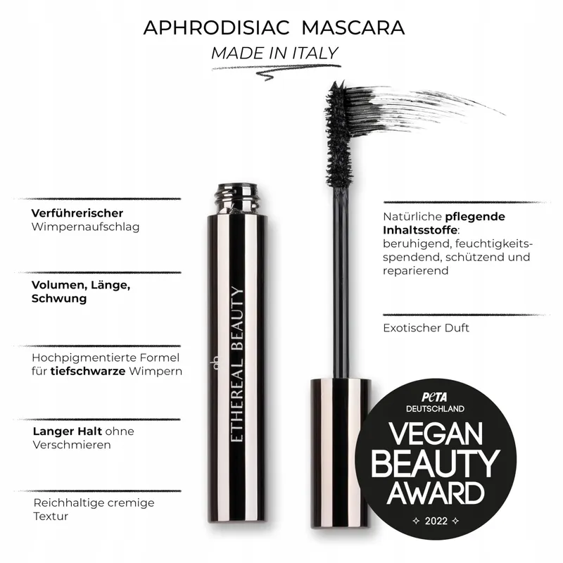 ETHEREAL BEAUTY Mascara Zwart Veganistisch Verlenging Volume 7ml — foto 3