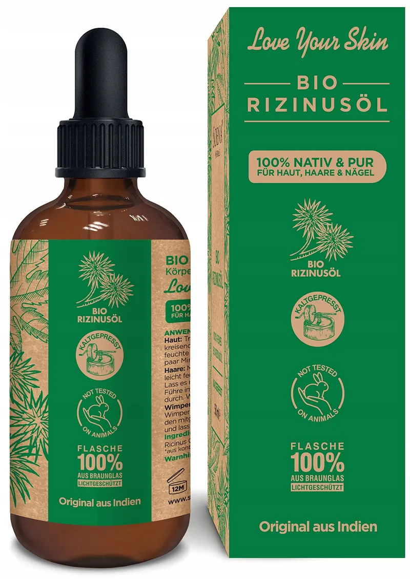 Bio Ricinusolie 100% Puur Koudgeperst Haar Wimpers Wenkbrauwen Huid — foto 5