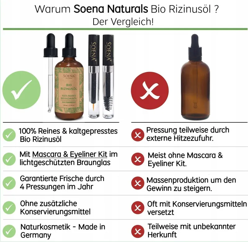 Bio Ricinusolie 100% Puur Koudgeperst Haar Wimpers Wenkbrauwen Huid — foto 2