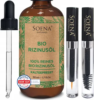 Bio Ricinusolie 100% Puur Koudgeperst Haar Wimpers Wenkbrauwen Huid — miniatuur 1