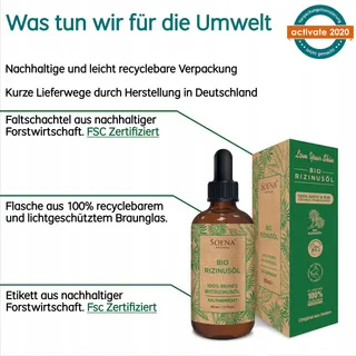 Bio Ricinusolie 100% Puur Koudgeperst Haar Wimpers Wenkbrauwen Huid — miniatuur 7
