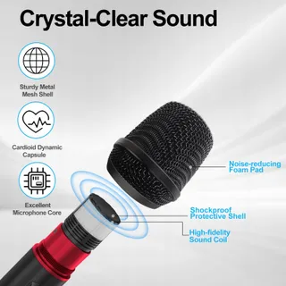 SOCODOX UHF Draadloze Microfoon Karaoke 50m Bereik Hoge Kwaliteit — miniatuur 5