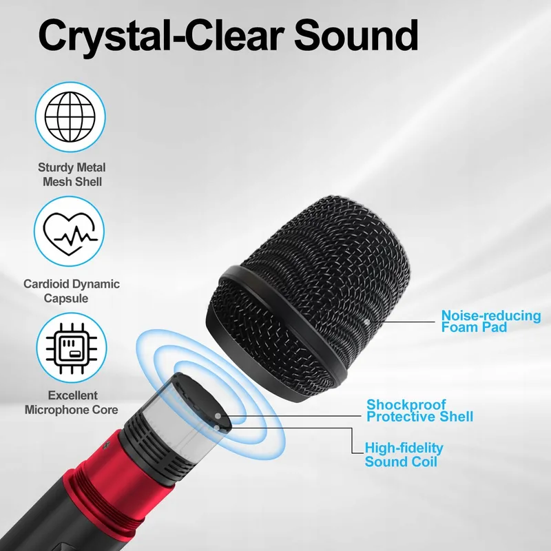 SOCODOX UHF Draadloze Microfoon Karaoke 50m Bereik Hoge Kwaliteit — foto 5