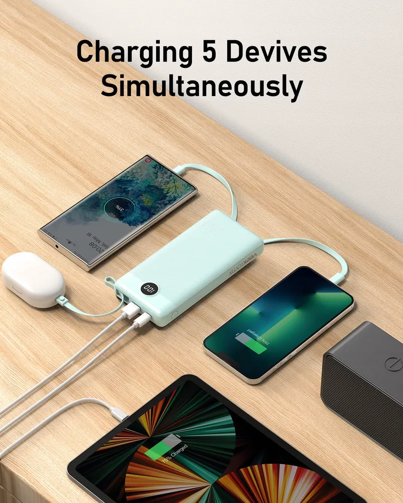 VEEKTOMX Powerbank 20000mAh USB-C LED iPhone Samsung Huawei — foto 5