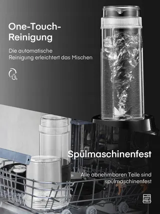 HOUSNAT Smoothie Maker 500W Met Molen 2 Tritan Flessen 570ml — miniatuur 6