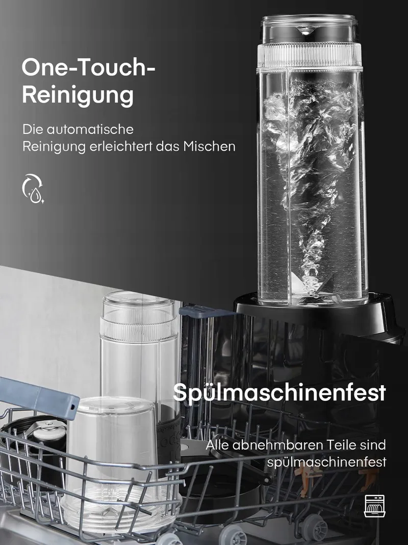 HOUSNAT Smoothie Maker 500W Met Molen 2 Tritan Flessen 570ml — foto 6