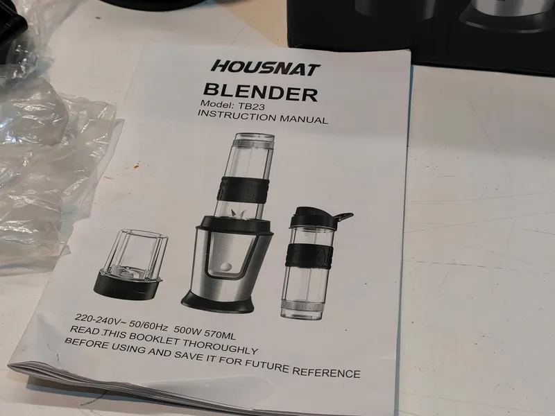 HOUSNAT Smoothie Maker 500W Met Molen 2 Tritan Flessen 570ml — foto 12