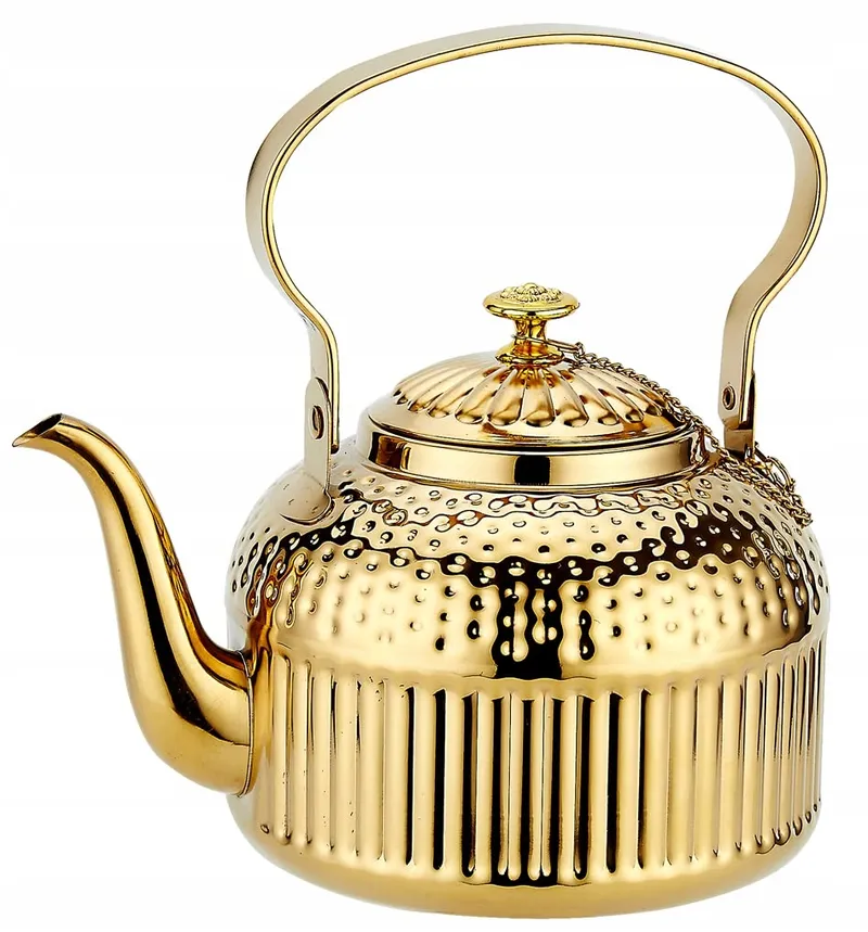 SANQIAHOME Gouden RVS Theepot 1,4L met Zeef Inductie — foto 1