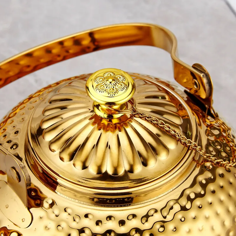 SANQIAHOME Gouden RVS Theepot 1,4L met Zeef Inductie — foto 6