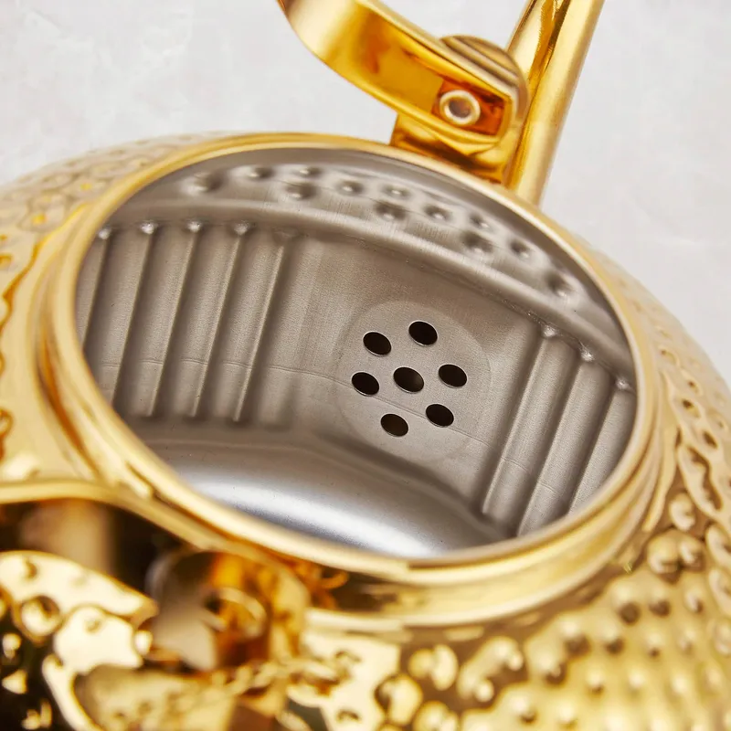 SANQIAHOME Gouden RVS Theepot 1,4L met Zeef Inductie — foto 4