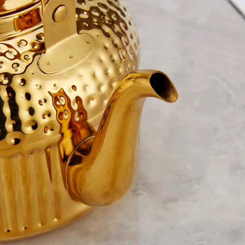 SANQIAHOME Gouden RVS Theepot 1,4L met Zeef Inductie — foto 7