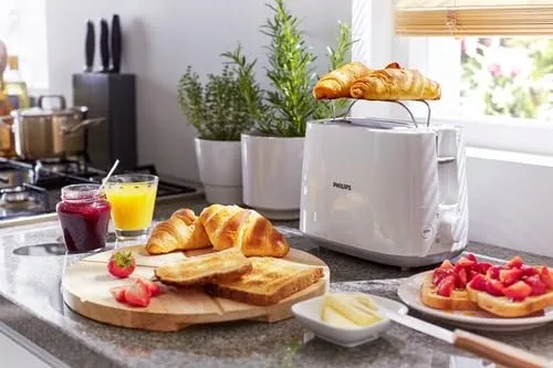 PHILIPS Broodrooster 2 Sneetjes 8 Standen Opzetrek Ontdooifunctie Wit — foto 3