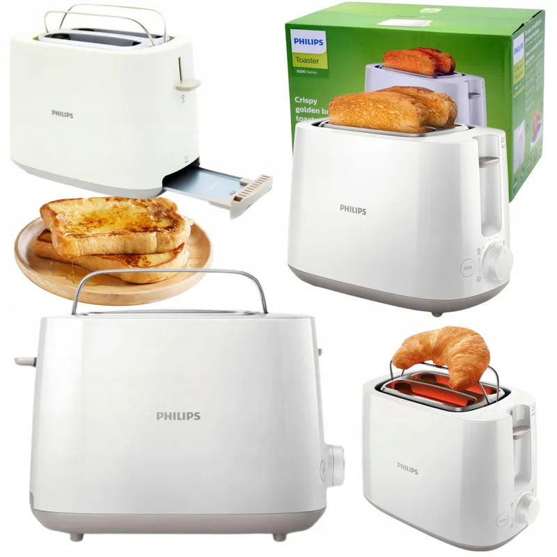 PHILIPS Broodrooster 2 Sneetjes 8 Standen Opzetrek Ontdooifunctie Wit — foto 13