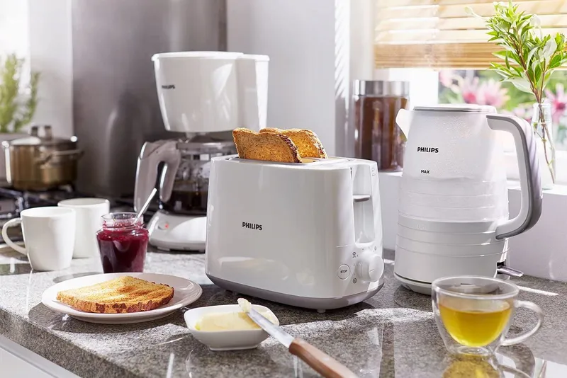 PHILIPS Broodrooster 2 Sneetjes 8 Standen Opzetrek Ontdooifunctie Wit — foto 11
