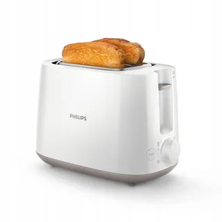 PHILIPS Broodrooster 2 Sneetjes 8 Standen Opzetrek Ontdooifunctie Wit