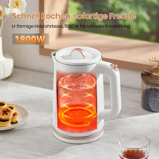 OLEGA Elektrische Waterkoker 1,8L 1500W RVS — miniatuur 3