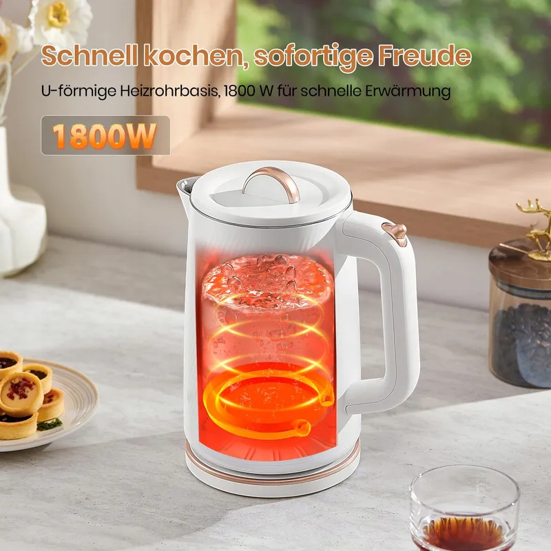 OLEGA Elektrische Waterkoker 1,8L 1500W RVS — foto 3
