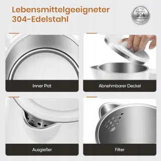OLEGA Elektrische Waterkoker 1,8L 1500W RVS — miniatuur 6