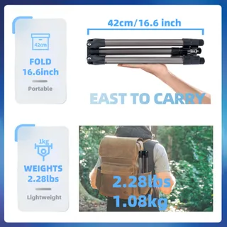 FOTOPRO Statief 208cm 360° Balhoofd Voor Camera En Telefoon — miniatuur 5