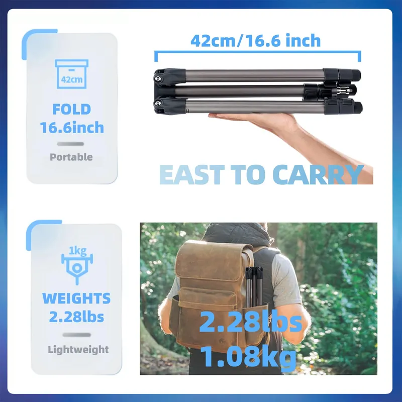 FOTOPRO Statief 208cm 360° Balhoofd Voor Camera En Telefoon — foto 5