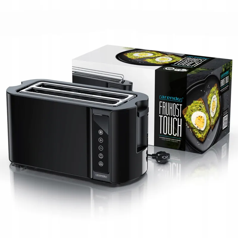 ARENDO RVS Broodrooster 4 Sneden Touchscreen Zwart — foto 7