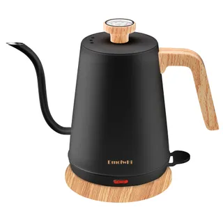 DMOFWHI Waterkoker 1L met Thermometer Roestvrij Staal 1000W — miniatuur 1