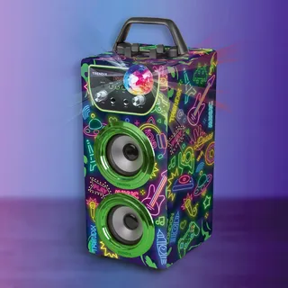 TRENDIX Neon World Karaoke Kinderen 2 Microfoons Roze Bluetooth USB — miniatuur 6