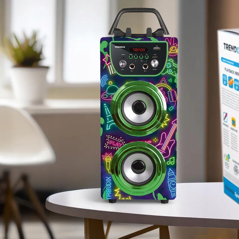 TRENDIX Neon World Karaoke Kinderen 2 Microfoons Roze Bluetooth USB — foto 5
