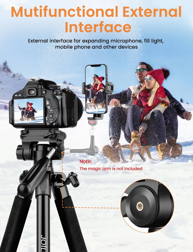 JOILCAN Statief Aluminium 190cm voor Canon Nikon en Smartphone — foto 5