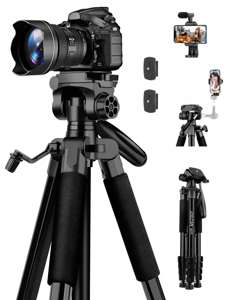 JOILCAN Statief Aluminium 190cm voor Canon Nikon en Smartphone — foto 1