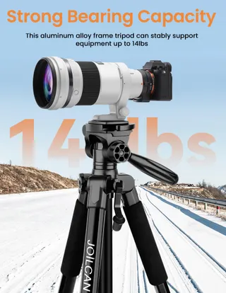 JOILCAN Statief Aluminium 190cm voor Canon Nikon en Smartphone — miniatuur 6