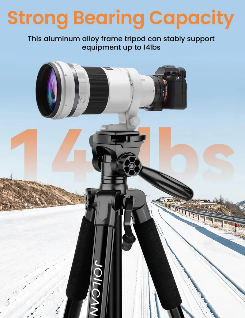 JOILCAN Statief Aluminium 190cm voor Canon Nikon en Smartphone — foto 6