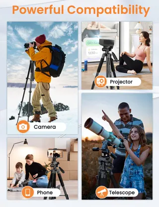 JOILCAN Statief Aluminium 190cm voor Canon Nikon en Smartphone — miniatuur 4