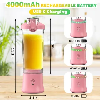 NexaEase Smoothieblender 600ml USB Keuken Reizen Kantoor — miniatuur 6