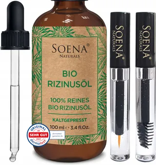 BIO Ricinusolie 100% Puur Koudgeperst Haar Wimpers Wenkbrauwen Huid — miniatuur 2