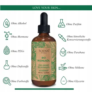 BIO Ricinusolie 100% Puur Koudgeperst Haar Wimpers Wenkbrauwen Huid — miniatuur 4