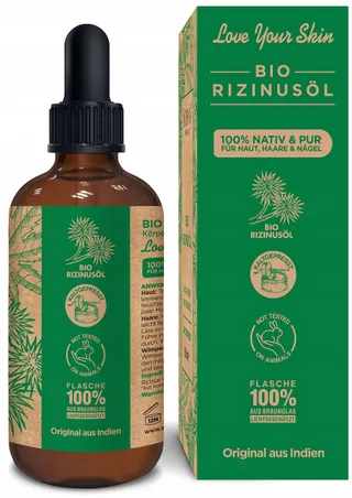BIO Ricinusolie 100% Puur Koudgeperst Haar Wimpers Wenkbrauwen Huid — miniatuur 5